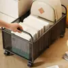 Organizador de estantería, carrito con ruedas para libros, solución de almacenamiento con ruedas, cesta de almacenamiento móvil, estante de almacenamiento de libros debajo del escritorio