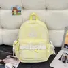 Mochila Nova Estilo Primavera e Verão, Macia, Fofa, com Tira Listrada de Renda para Mulheres, Estilo Menina Doce Fufu, Mochila Tesouro para Viagem Diária na Cor Roxo Batata Doce