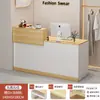 Mostrador de recepción, barra de bar, mostrador de caja, mostrador de tienda pequeño, simple y moderno para supermercados, tiendas de ropa, comercios y restaurantes