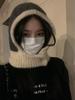Balaclava Ding Zouzao Feminina Outono e Inverno Cachecol Quente Chapéu de Lã Tricotado Peça Única Proteção para as Orelhas Chapéu Lei Feng