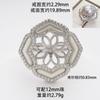 Anillo de Plata S925 Flor Rica Perla Zircón Incrustado con Perlas de 10-11mm Sin Cuentas