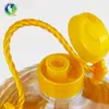Barril de Aceite de Plástico Vacío de Gran Capacidad de 5L, Mascotas, Espesado, Transparente, Sellado, Grado Alimenticio, Portátil para el Hogar, Redondo, Contenedor de Aceite de Cacahuete
