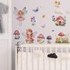 Comércio exterior elfo paraíso cogumelo casa quarto sala de estar varanda guarda-roupa dormitório decoração para casa adesivos de parede autoadesivos atacado