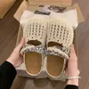 Zuecos Birkenstock de Suela Gruesa para Aumentar la Altura para Mujer, para Uso al Aire Libre en Verano, Nuevo Modelo 2026, Sandalias Caladas, Pantuflas Tejidas