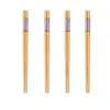 Pares de hashis de bambu de cinco cores com padrão de mármore, hashis à prova de mofo, hashis domésticos, 10 pares por pessoa, antiderrapantes, um hashi por pessoa, hashis de madeira