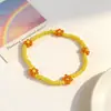 Pulsera Bohemia de Semillas de Flores Margaritas de Colores, Flores Pequeñas, Fresca y Dulce