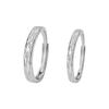 Nuevo Anillo de Plata de Ley S999 para Pareja Estilo Coreano Lujo Ligero Simple Ajustable Anillo de Seda Verde para Hombres y Mujeres