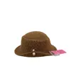 Nuevo sombrero de pescador de punto calado vintage para mujer, elegante y que adelgaza la cara, con decoración de perlas, versátil y elegante