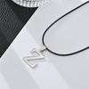 Nuevo collar de acero inoxidable europeo y americano con 26 letras, estilo hip hop, cadena mágica para clavícula, collar con inicial para pareja, venta al por mayor