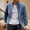 Chaqueta de Piloto Casual de Otoño Invierno para Hombre Tallas Grandes Amazon Gamuza Felpa Cremallera Cuello Alto Manga Larga Ropa de Abrigo
