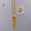 Loja Dourada Puzuo Estilo Igual Acessórios DIY Dourado Areia Filigrana Moeda de Cobre Cinco Imperadores Pingente de Carpa Colar Todo Ano Há Pingente Mais Que Suficiente