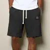 2026 Nuevos Shorts Casuales de Color Puro con Logo Bordado de Waffle Simple para Hombre de Verano Transfronterizos Europeos y Americanos Amazon