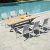Mesas e cadeiras para pátio externo, mesas e cadeiras de chá ao ar livre, mesas de jantar comerciais de lazer para terraço externo, conjuntos de mesa e cadeira para jardim de villa