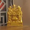 Nova Estatueta Dourada Areia do Deus da Riqueza de Cinco Vias Tigela de Tesouro Deus da Riqueza Decoração de Sala de Estar Casa Ornamento Presente de Inauguração