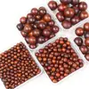 Sándalo Rojo Cuentas Sueltas Cuentas Redondas Cuentas de Madera Cuentas de Oración Budista Pulsera Accesorios Cuentas Espaciadoras DIY Joyería Hecha a Mano Materiales