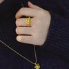 Colgante de oro con arena vietnamita, estilo antiguo francés, con gato de ojos verdes y libro rojo, ideal para combinar a diario, fácil de enviar a tu novia.