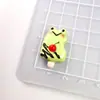 Accesorios de resina de rana de imitación comiendo y jugando, paleta de frutas, pegamento de crema, decoración para funda de teléfono móvil DIY, cuerda para pasador de pelo, flor para zapato