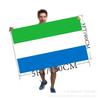 Amazon al por mayor tamaño completo 3*5 pies 90 * 150 cm bandera de Sierra Leona bandera de poliéster soporte