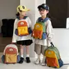 Mochila Infantil de Bloques de Color, Ligera y de Gran Capacidad para Estudiantes de Primaria, Niños y Niñas, Mochila Moderna para Viajes al Aire Libre