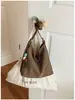 Bolsa Tote Estilo Coreano Ins, Bolsa de Palha Trançada Retrô, Bolsa de Praia Grande Capacidade Estilo Férias, Bolsa de Ombro Fresca para Mulheres