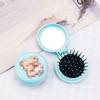 Peine K-Style Ins Plegable con Cojín de Aire Estudiante Dibujos Animados Suave Lindo Peine de Masaje para el Cabello Espejo Integrado Mini Peine Portátil