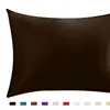 Funda de almohada con cremallera de satén de seda tipo seda