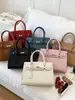 Bolso Kelly Platino, Bolso de Moda para Mujer, Bolso Color Block Nuevo 2026, Bolso de Mano con Textura de Lujo Ligero