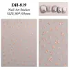 Papel de pegatina para uñas de flor de florete dorado de moda en internet, flor de papel, goma plana, polvo de oro, pegatina de uña de pétalo de dos colores, joyería DH
