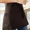 Mandil Corto Negro de Mesero para Hombres y Mujeres, Adecuado para Hoteles, Restaurantes, Establecimientos de Comida Occidental, Cafeterías y Cocinas
