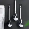 Cepillo para Inodoro Estilo Japonés Hogareño Sin Ángulos Muertos Cepillo para Inodoro de Sentadillas Set de Limpieza Artefacto de Limpieza de Inodoro