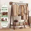 Cabideiro de Chão Espesso, Cabide de Roupa de Madeira Maciça, Cabideiro de Roupa de Madeira para Quarto Doméstico, Varal de Roupa de Madeira Maciça