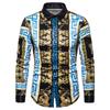 Camisa hawaiana de manga larga para hombre, ajustada y estampada, disponible en AliExpress, 2125-P55