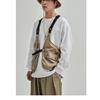 Chaleco de trabajo americano para hombre con logo estampado de marca de moda de Primavera y Otoño, ins suelto funcional con múltiples bolsillos, chaqueta