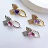 Fecho de Conector Banhado a Ouro com Laço de Zircônia Acessórios para Joias Artesanais DIY para Pulseiras de Contas e Fechos de Colar
