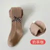 Calcetines para Niños Primavera y Otoño Nuevos Cuadros Lazo Raya Vertical Medias para Niñas Ropa Exterior para Niños Pequeños Ropa Interior Base Medias