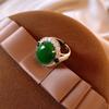 Anillo Abierto de Ola de Perla y Zircón con Baño de Oro Real Moda Diseño de Personalidad Coreana Anillo para Dedo Índice Pulsera