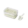 Molde para Cubitos de Hielo Prensa Bandeja de Hielo Gadget para Hacer Hielo con Tapa Caja de Hielo Casera de Grado Alimenticio Caja de Almacenamiento para Refrigerador del Hogar