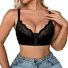 Pedido Único ou Múltiplo Comércio Exterior Transfronteiriço Splicing de Renda Suave Fecho Frontal Sutiã Respirável em Estoque Sutiã de Renda Feminino