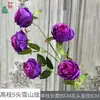 Rosa de Montanha de Neve com 5 Flores de Galho Alto Rosa Pêssego Cenário para Fotos de Celebridade da Internet Decoração de Parede com Flores de Seda Flor Artificial
