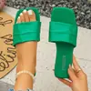 Comercio Exterior Europeo y Americano Tallas Grandes 2026 Verano Punta Cuadrada Chanclas Planas Sandalias de Playa Casuales de Una Tira para Mujer chanclas
