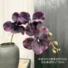 Flores artificiales con un toque de alta gama, orquídeas Bandai, para decoración del hogar, mesa de comedor de lujo ligero y decoración de entrada, y ramos de boda