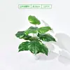 12 Plantas Verdes Artificiales con Hojas Verdes para Decorar Ventanas, Salas de Estar, Áreas Interiores y Exteriores, Flores y Pasto Artificiales en Maceta para Decoración de Paisaje Festivo