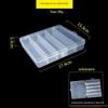 Caixa Luya com 5 Compartimentos Caixa para Iscas Luya Caixa Transparente de Plástico para Acessórios Caixa para Anzóis Explosivos Conjunto de Camada Dupla Caixa de Armazenamento para Equipamentos de Pesca