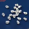 Prata esterlina superfície irregular de batida côncavo-convexa acessórios moda superfície de corte de prata lisa contas com contas material para contas DIY feito à mão