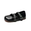Novedad Otoño 2026 Moda Vintage Zapatos de Ballet con Tira Cruzada para Niñas, Mocasines Mary Jane de Doble Hebilla, Cómodos y Elegantes