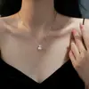 Collar Sencillo Versátil de Perlas Familia Shi Mismo Estilo que Diana Redondo Perfecto Lujo Ligero Sensación de Alta Gama Cadena para Clavícula Joyería Exquisita de Moda
