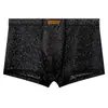 Venta al por mayor de Ropa Interior para Hombre Huajielong de Encaje de Malla Hielo Seda, Boxer Briefs Transpirables de Talla Grande para Hombre, Disponible para Dropshipping