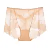 706 Ropa Interior Sexy de Encaje Tallas Grandes para Mujer Calzones Huecos de Cintura Alta para Damas de Tallas Grandes
