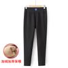 Leggings Espessos com Forro de Lã Plus Fertilizer tamanho grande Calças Quentes Calças de Algodão Lã de Cordeiro Cintura Alta Calças de Outono para Mulheres