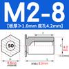 SO-M2M3M4M5M6M8 Remache Hexagonal Galvanizado de Agujero Pasante Placa de Presión Tuerca de Chapa Columna Espárrago de Acero al Carbono